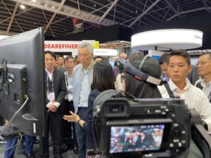 Event production filming of PM Lee visiting exhibition booths at SFF 2019